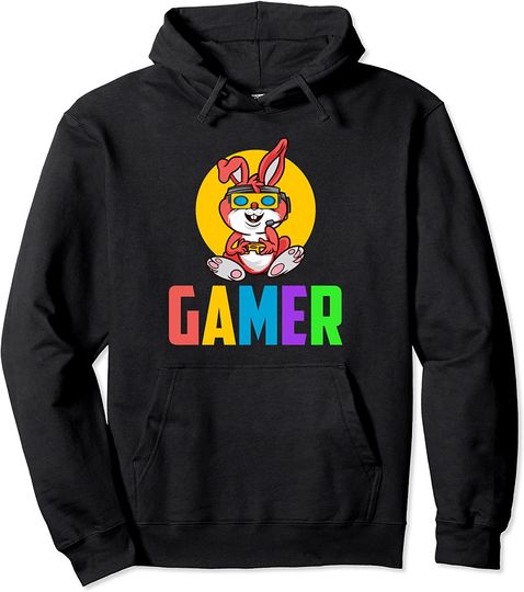 Discover Hoodie Sweater Com Capuz Coelho Da Páscoa Gamer Video Playing