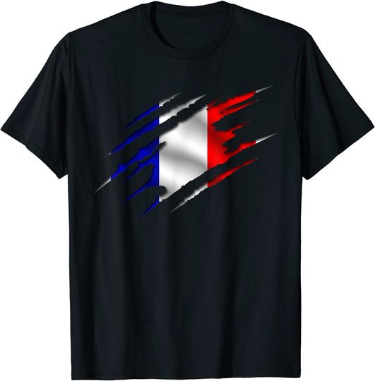 Discover Bandeira da França Azul Branca E Vermelha Tricolor | T-shirt para Homem e Mulher