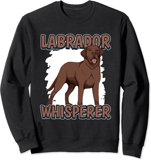 Discover Suéter Sweatshirt Labrador Castanho Whisperer