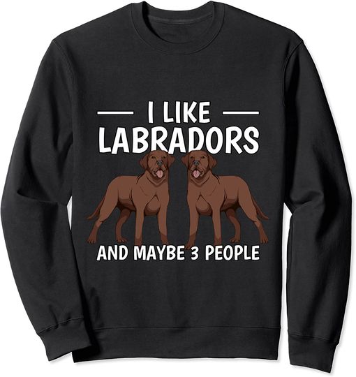 Discover Suéter Sweatshirt Labrador Castanho Para Homem E Mulher Criança