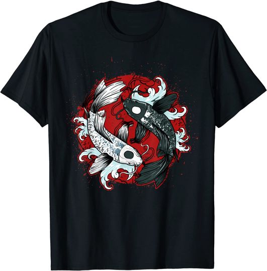 Discover T-shirt Unissexo Yin Yang Koi