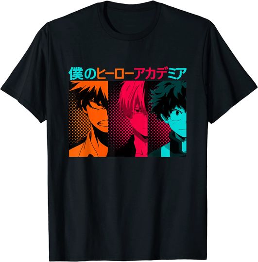 Discover T-Shirt Camiseta Manga Curta Bokugo Mi Bakugo-Story Izuku-Todoroki-Anime Academia