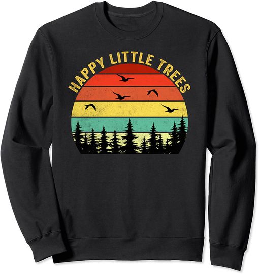Discover Suéter Sweatshirt Bob Ross Happy Little Tree Bob Style Vintage