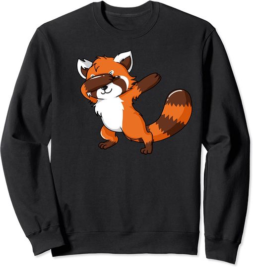 Discover Suéter Sweatshirt Dabbing Panda Vermelho Salvar dos Pandas Vermelhos