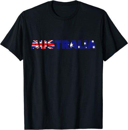 Discover T-shirt Para Homem E Mulher Criança Bandera de Australia