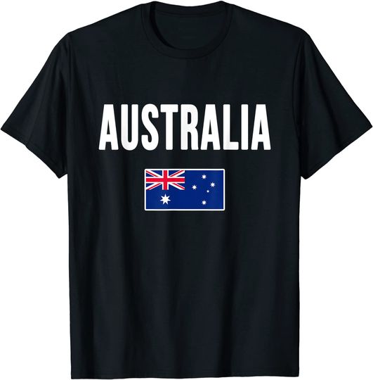 Discover Australia Bandeira  T-shirt Para Homem E Mulher Criança