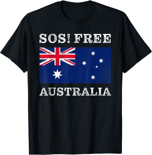Discover SOS! Free Australia –T-shirt Para Homem E Mulher Criança Bandeira Australia