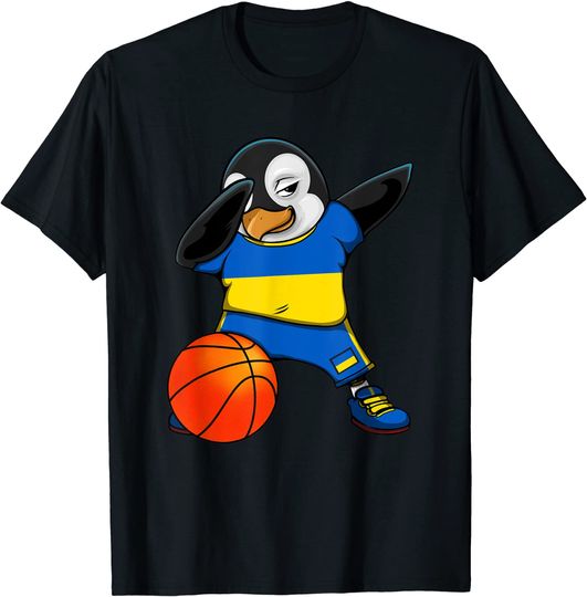 Discover T-shirt para Homem e Mulher Jogadores de Basquete Pinguim
