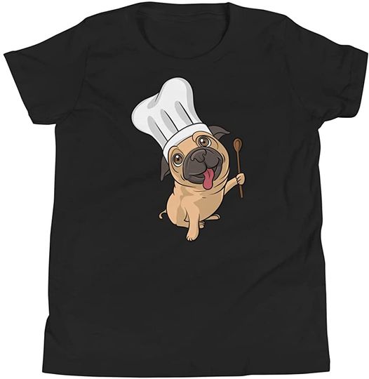 Discover Bebé Pug Chefe de Cozinha | T-shirt para Homem e Mulher
