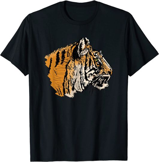 Discover T-shirt Unissexo Tigre Desenho