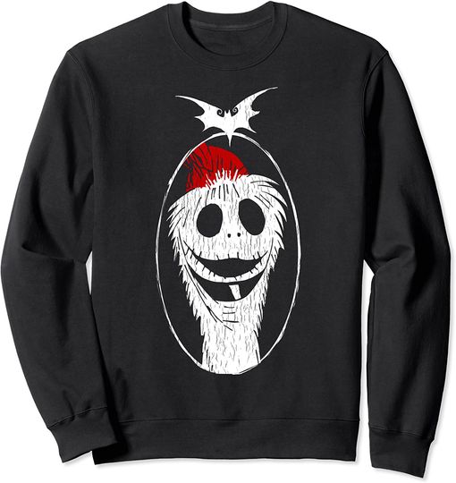 Discover Suéter Sweatshirt Nightmare Before Christmas Jack Skelington Santa Silhouette