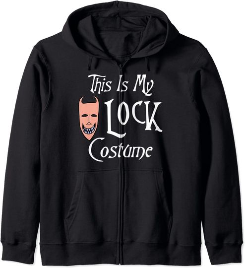 Discover Nightmare Before Christmas This Is My Lock Costume Hoodie Sweater Com Capuz Fecho-Éclair