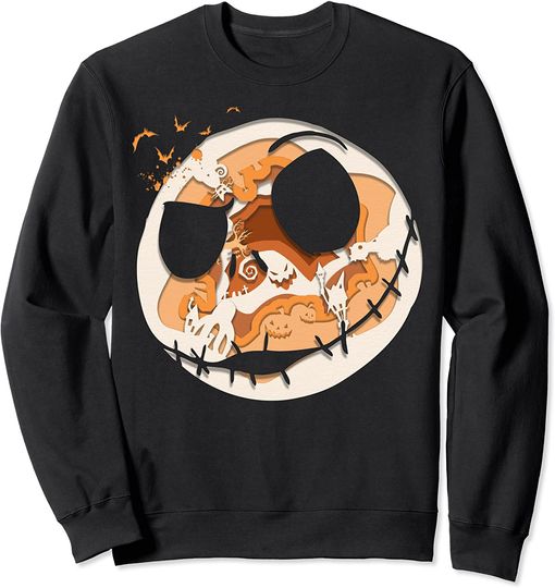 Discover Suéter Sweatshirt  Nightmare Before Christmas Paper Cut Outs Jack Face