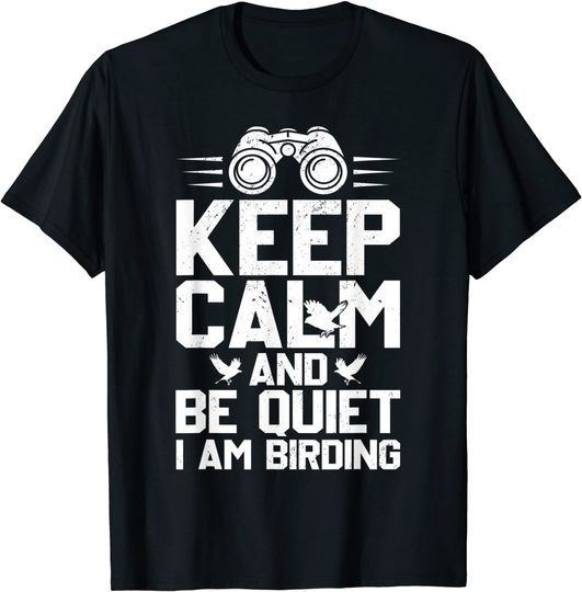 Discover T-Shirt Camiseta Manga Curta Binoculos Eu Sou Sussurrador de Pássaros