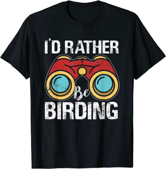 Discover T-Shirt Camiseta Manga Curta Binoculos Prefiro Ser Amante De Pássaros Binoculares