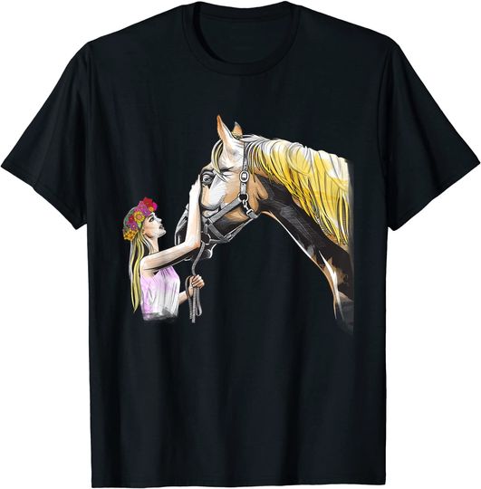 Discover T-shirt Unissexo Rapariga e Cavalo