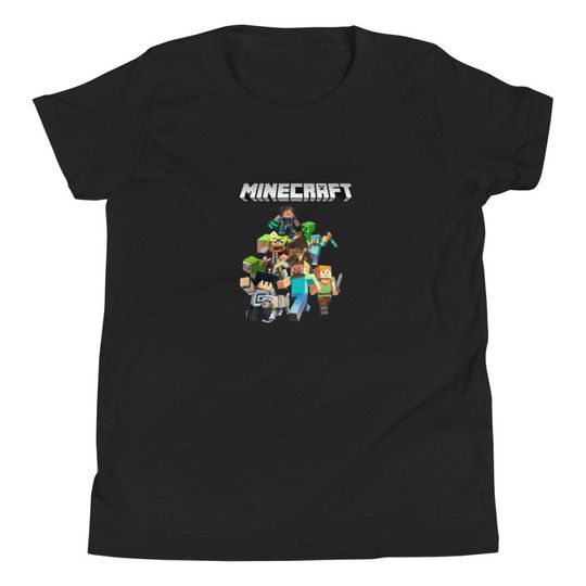 Discover T-Shirt Camiseta Manga Curta Minecraft Steve para Criança