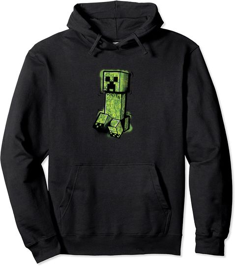 Discover Hoodie Sweater Com Capuz Minecraft Steve Creeper Graffiti Sit