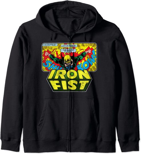 Discover Hoodie Sweater Com Capuz Fecho-Éclair Marvel Iron Fist Born