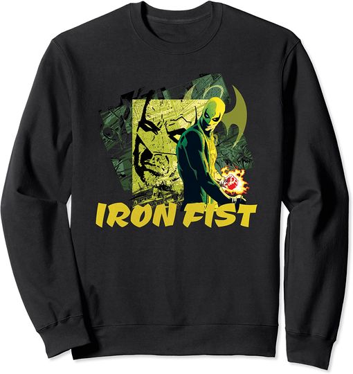 Discover Suéter Sweatshirt Marvel Iron Fist Comic Panel Collage