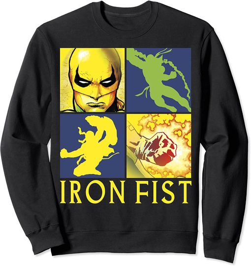 Discover Suéter Sweatshirt Marvel Iron Fist A Arma Imortal Quadrada