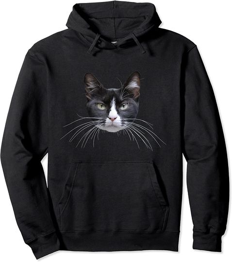 Discover Unissexo Hoodie Sweater Com Capuz Gato Preto Gato Branco Para Homem E Mulher Criança