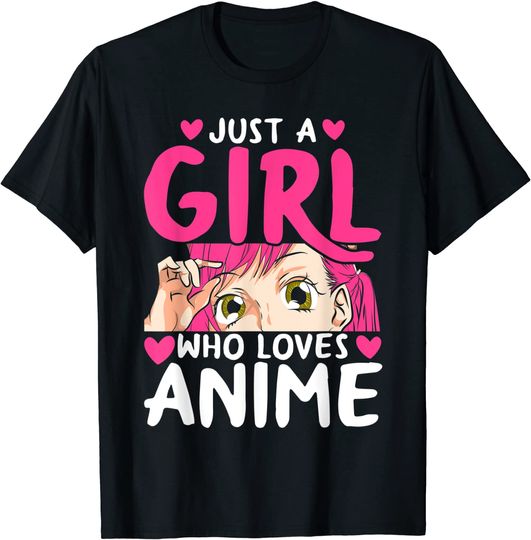Discover T-Shirt Camiseta Manga Curta Anime Japonesa Meninas Kawaii Otaku Manga Apenas Uma Rapariga Que Ama O Anime