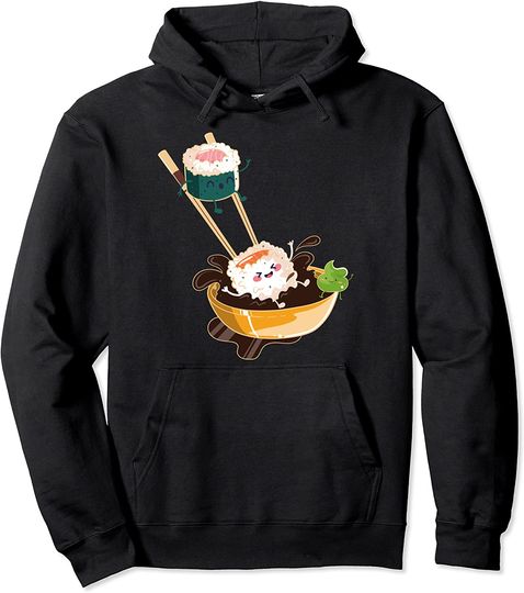 Discover Hoodie Sweater Com Capuz Anime Japonesa Sushi Anime