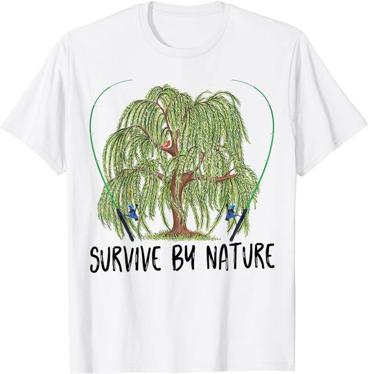 Discover T-Shirt Camiseta Manga Curta Árvore De Salgueiro Molho Survive By Natureza
