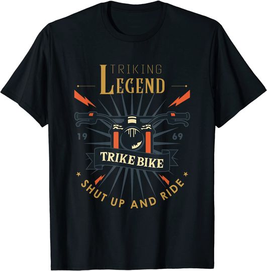 Discover T-Shirt Camiseta Manga Curta Triciclo Triking Legend Triciclo Moto Três Wheeler Trike