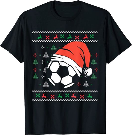 Discover T-shirt para Homem e Mulher Presente de Natal Bolas de Futebol
