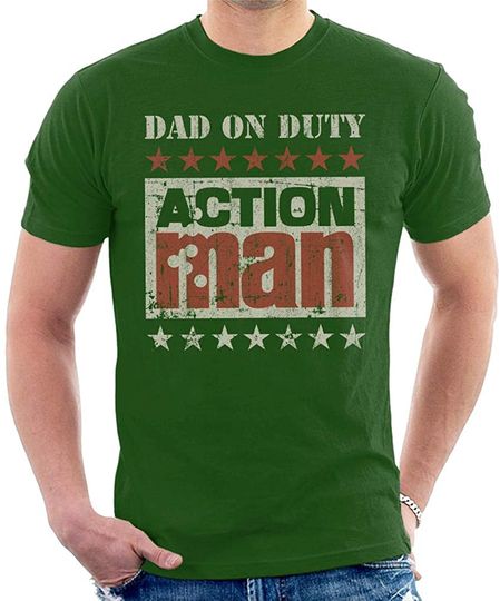 T-Shirt Camiseta Manga Curta Action Man Dad On Duty