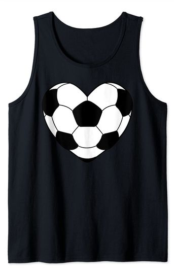 Discover Bola de Futebol Em Formação de Coração | Camisola sem Mangas para Homem e Mulher