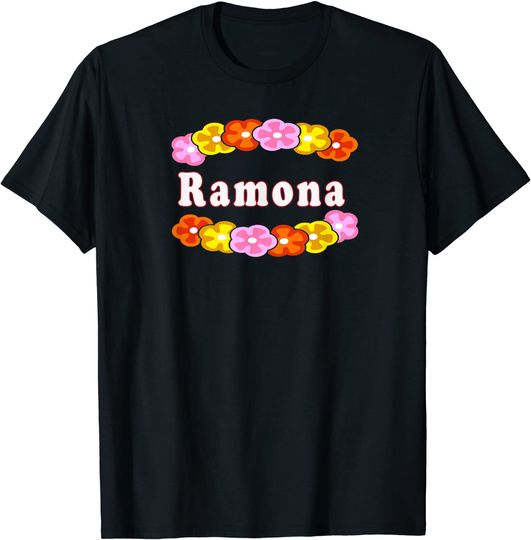 T-shirt Personalizada Design Flores com o Nome Presente Ideal