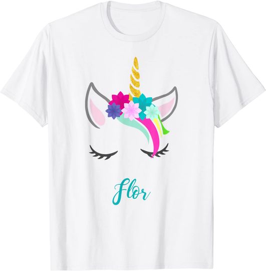 Discover T-shirt Unissexo Unicórnio com Chifre de Flor