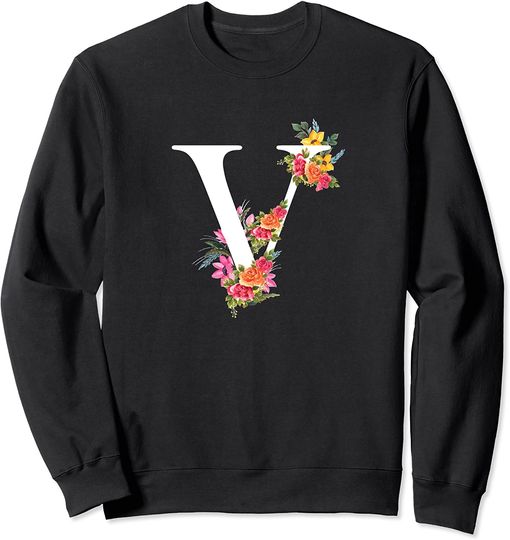 Suéter Sweater para Homem e Mulher Presente Ideal para Alguém Cujo Nome Começa com V