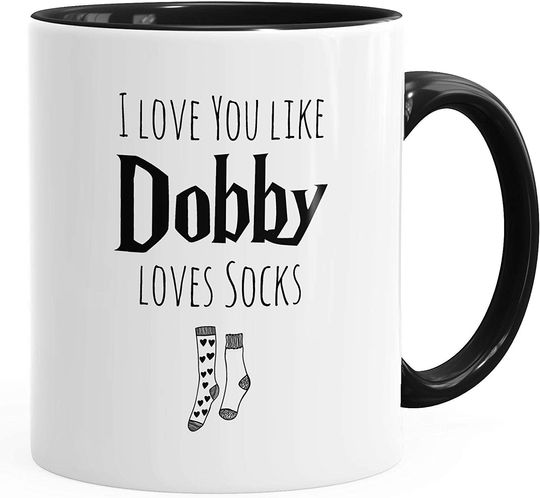 Discover Meias Liberdade de Dobby | Caneca de Cerâmica com Cor Interna 350ml