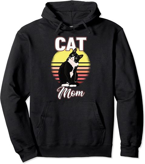 Discover Hoodie Sweater Com Capuz Gato Noir Gato Vintage Retro
