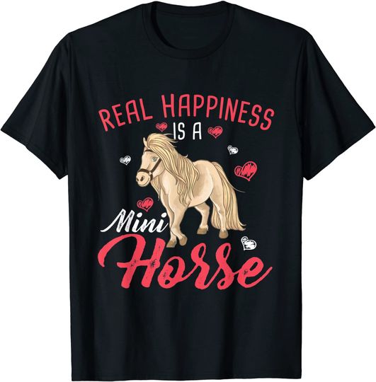 Discover A Verdadeira Felicidade É Um Mini-Cavaleiro Amante De Cavalos T-Shirt Camiseta Manga Curta Schleich
