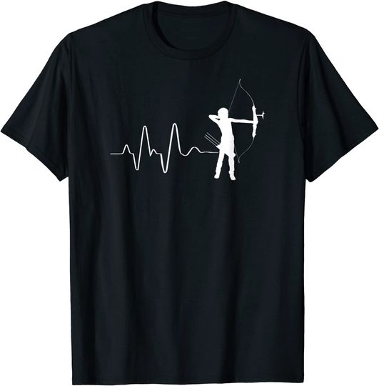 Discover T-Shirt Camiseta Manga Curta Arco E Flecha Arqueiro Batido do Coração