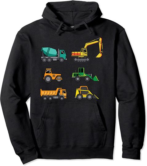 Discover Canteiro De Obras Caminhões Máquina Carro Brinquedos Presente Para Aniversário Meninos Homens Mulheres Hoodie Sweater Com Capuz Carros de Brincar