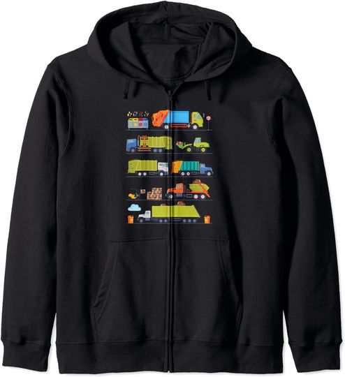 Discover Hoodie Sweater Com Capuz Fecho-Éclair Carros de Brincar