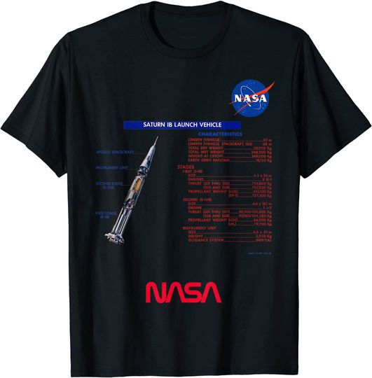 Discover T-shirt Unissexo Foguete da NASA Desenho Vintage de Um Avião Espacial de 1968