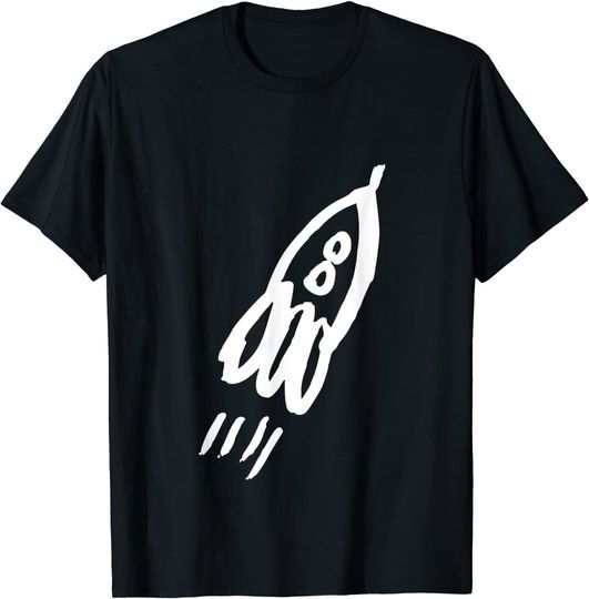 Discover T-shirt Estampada Foguete Desenho | Camiseta Unissexo