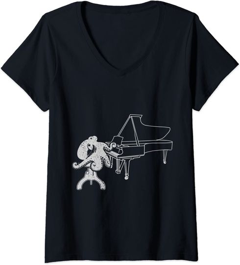 Discover T-shirt Polvo e Piano | Camiseta Masculina Decote em V