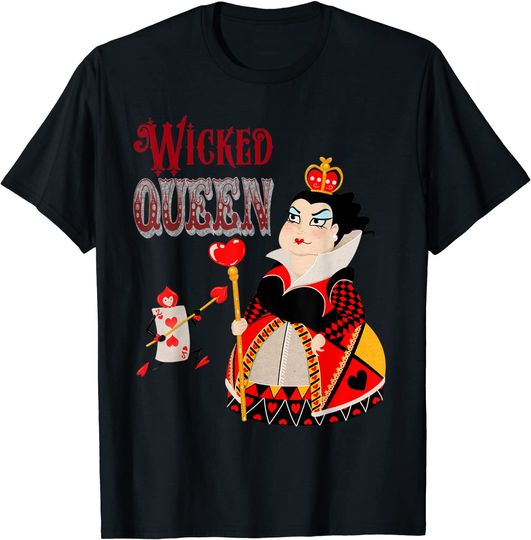 Discover Alice im Wunderland T-Shirt Camiseta Manga Curta Rainha De Copas