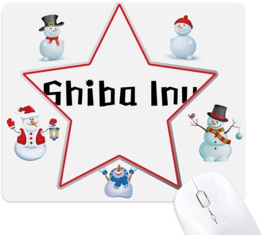 Discover Mouse Pads Shiba Inu Snowman