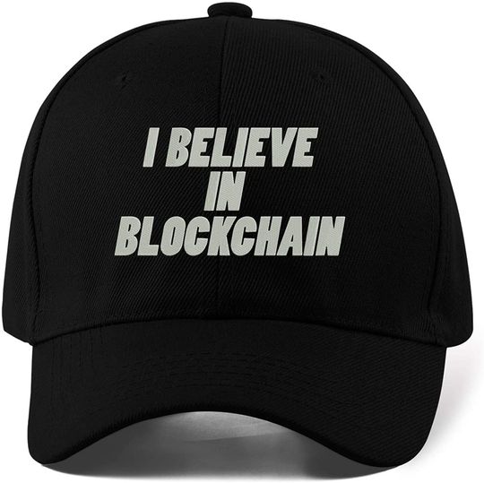 Discover I Believe In Blockchain Boné Bitcoin