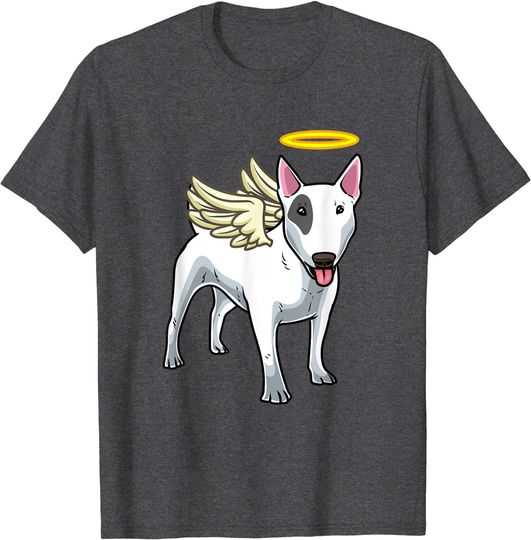 Discover T-shirt Unissexo Bull Terrier Bebé Anjo