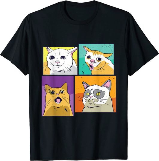 T-shirt Vintage Meme do Gato